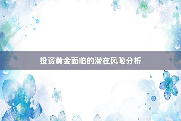 投资黄金面临的潜在风险分析